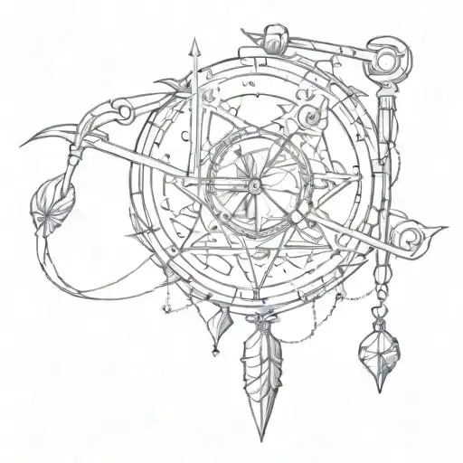 zodiac signs: libra, aries and sagittarius zodiac sign tattoo design idea