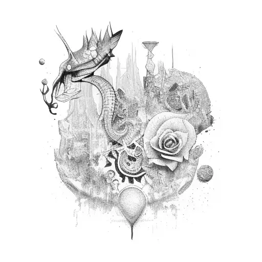 70x7 expanded tattoo design idea