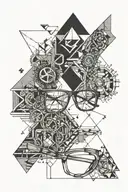 eyeglasses frame, life and time tattoo design idea