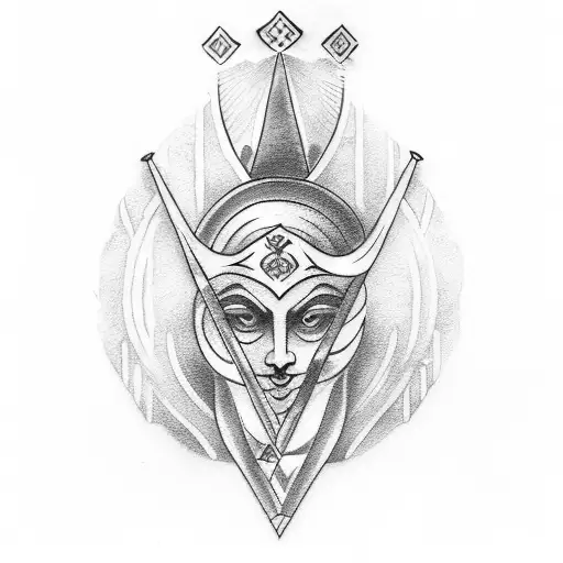 Design a tattoo incorporating the "Magic Flute" symbol with elements like a stylized crown representing Tamino. tattoo design idea