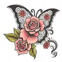 my wife's name is Violet Rose  tattoo design idea