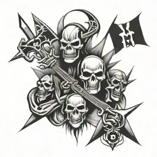 metallica, iron maiden, motorhead,  tattoo design idea