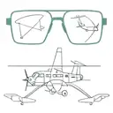combine diving glasses with an aeroplane tattoo design idea