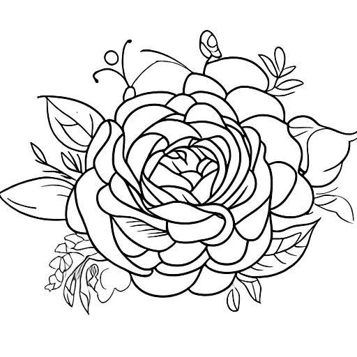 Heather flower tattoo design idea
