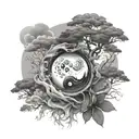 add ying yang tattoo design idea