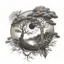 add ying yang tattoo design idea