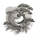 add ying yang tattoo design idea