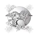 leo symbol tattoo design idea