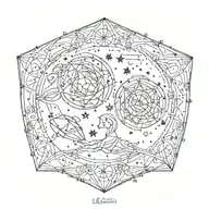 gemini and leo constellation tattoo design idea