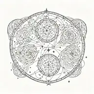 gemini and leo constellation tattoo design idea