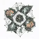 gemini and leo constellation tattoo design idea