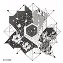 gemini and leo constellation tattoo design idea