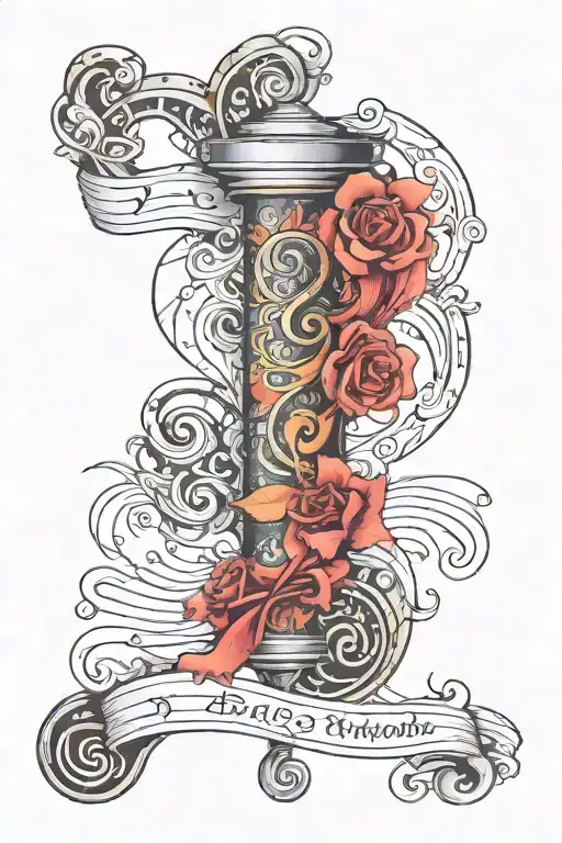 scroll with phrase tattoo design idea