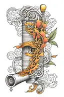 scroll with phrase tattoo design idea