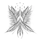 dissolving feather with birds flying out tattoo design idea