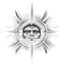half sun  tattoo design idea