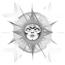 half sun  tattoo design idea