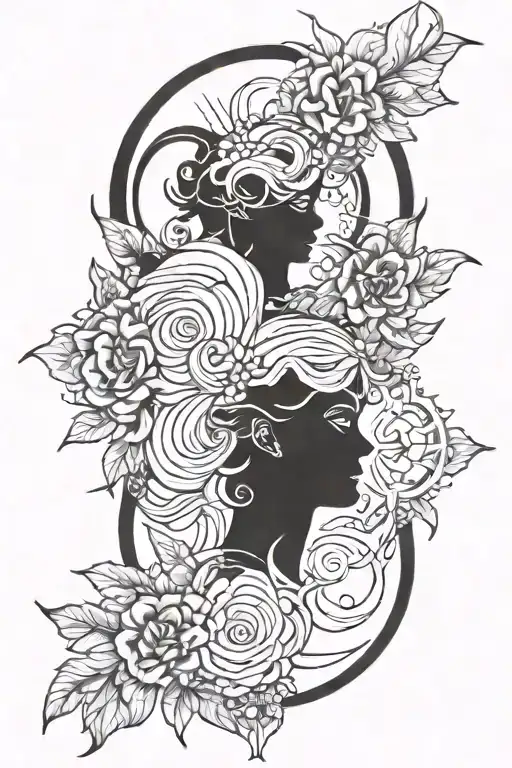 aquarius virgo taurus aries tattoo design idea