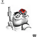 Wreck it Ralph dressed as fix it felix with hammer in hand and arms in air tattoo design idea