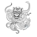 chinese zodiac dragon, monkey, dog, rat tattoo design idea