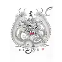 chinese zodiac dragon, monkey, dog, rat tattoo design idea