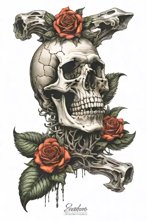 must be a skull tattoo design idea