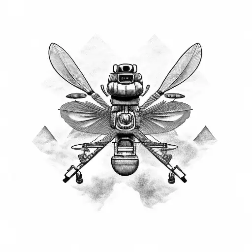 Apache helicopter tattoo design idea