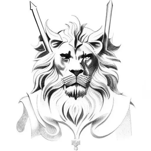 greek mythology half sleeve with hercules and the nemean lion tattoo design idea