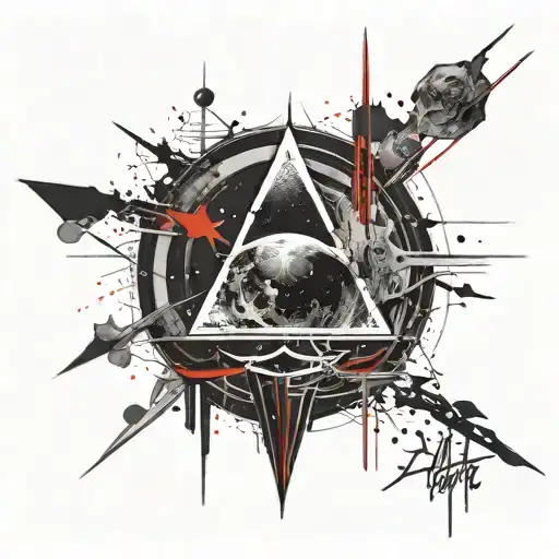 dark side of the moon tattoo design idea