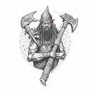 Shango Orisha Shango holding an axe tattoo design idea