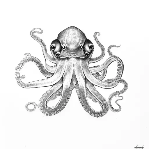 blue ring octopus tattoo design idea