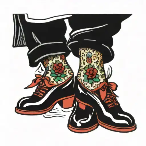 wizard of oz ruby slippers tattoo design idea