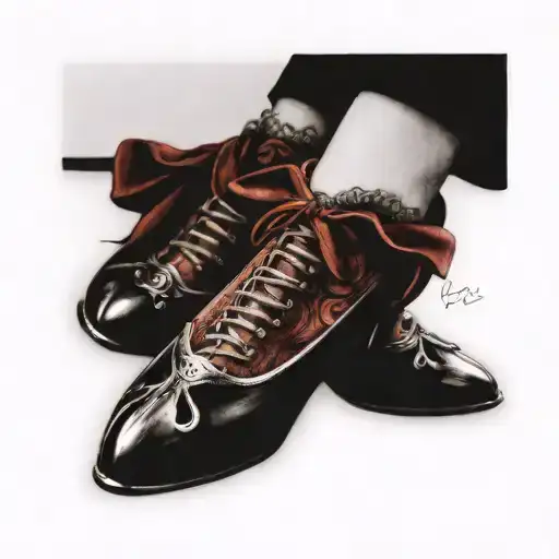 wizard of oz ruby slippers tattoo design idea