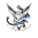 Mewtwo and Mew tattoo design idea