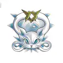 Mewtwo and Mew tattoo design idea