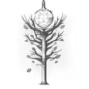 A gavel morphing into a tree of knowledge tattoo design idea