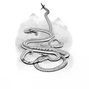 sword with snake wrapped around  tattoo design idea