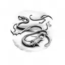 sword with snake wrapped around  tattoo design idea