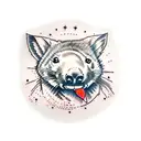 wombat throwing a frisbee tattoo design idea