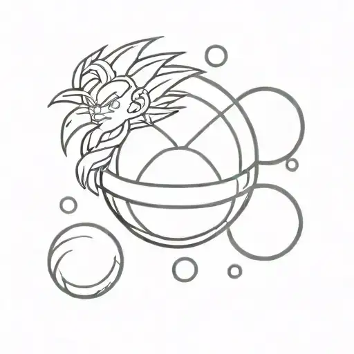 dragon ball the 4 star ball tattoo design idea