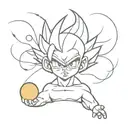 dragon ball the 4 star ball tattoo design idea