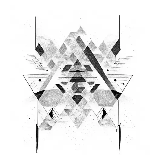 Create an abstract art piece with the quote integrated tattoo design idea