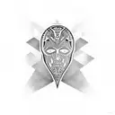 Create an abstract art piece with the quote integrated tattoo design idea