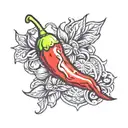 chilli pepper  And lime tattoo design idea