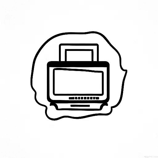 Computer that reminds of grandafather tattoo design idea