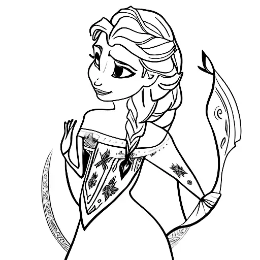 elsa tattoo design idea