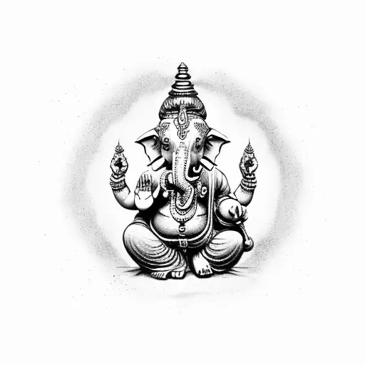 lord Ganpati  tattoo design idea