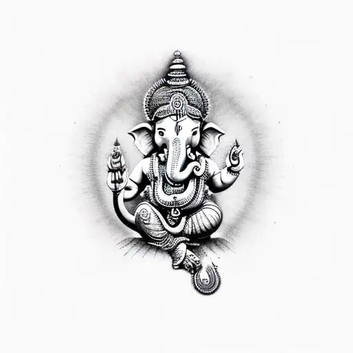 lord Ganpati  tattoo design idea