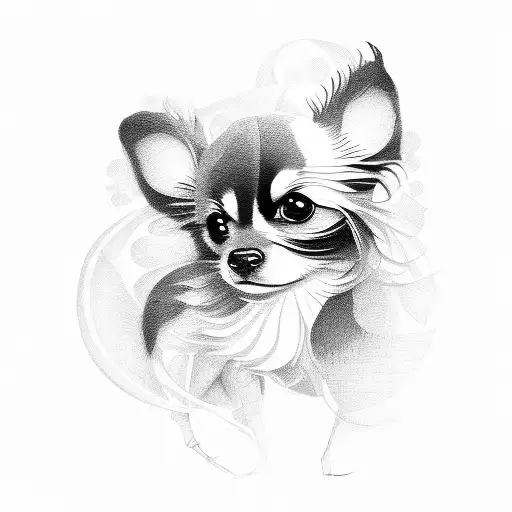 papillon partie  intime  tattoo design idea