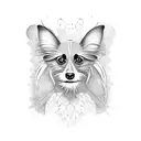 papillon partie  intime  tattoo design idea